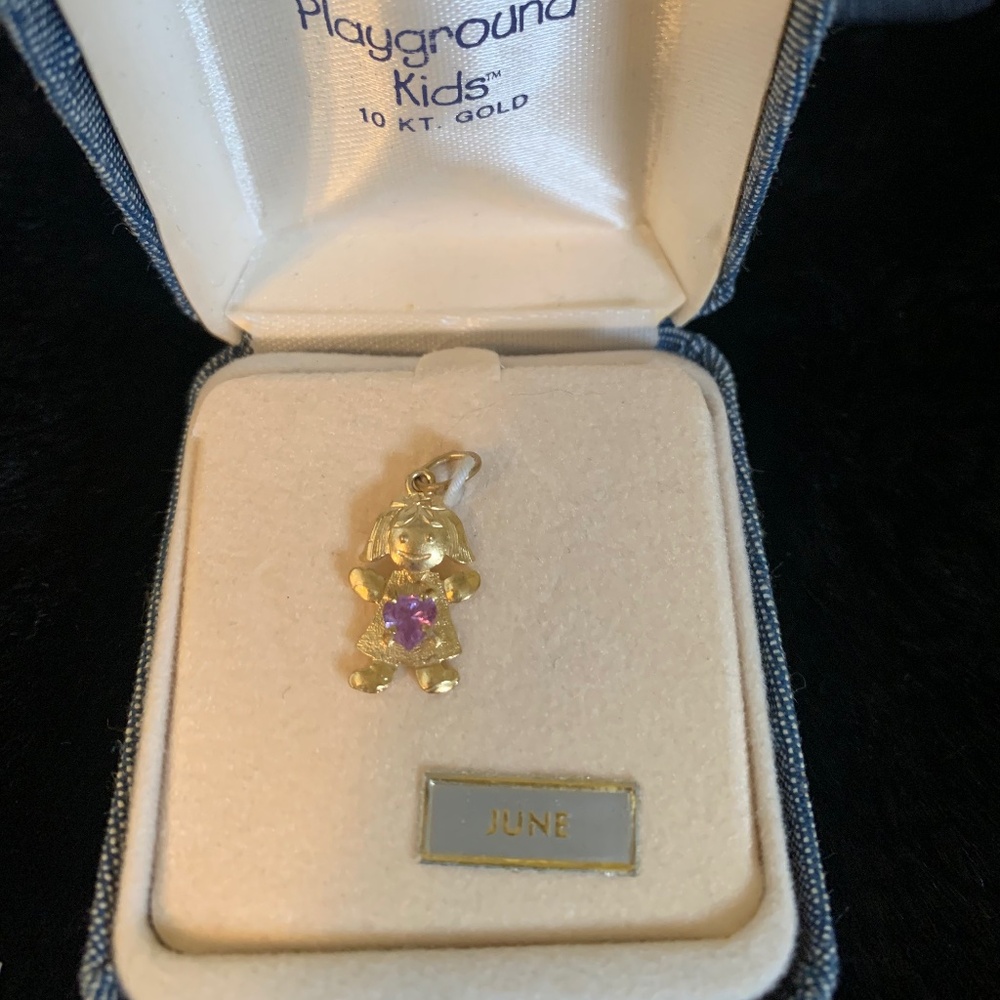 Girl’s June birthstone charm